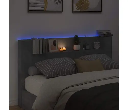 Galvgalis Betona Pelēks 180 X 16,5 X 103,5 Cm Inženierijas Koks Vidaxl