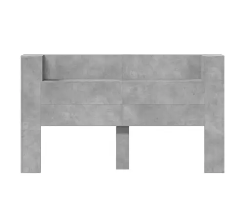 Galvgalis Betona Pelēks 180 X 16,5 X 103,5 Cm Inženierijas Koks Vidaxl