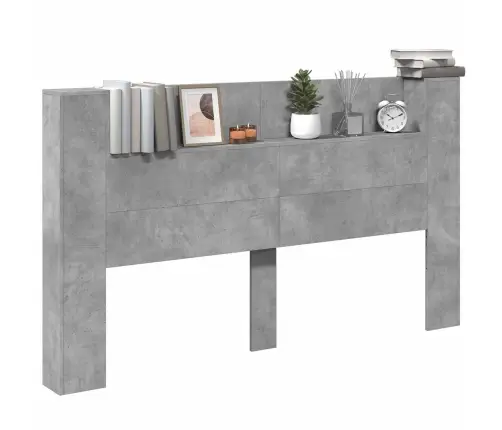 Galvgalis Betona Pelēks 180 X 16,5 X 103,5 Cm Inženierijas Koks Vidaxl