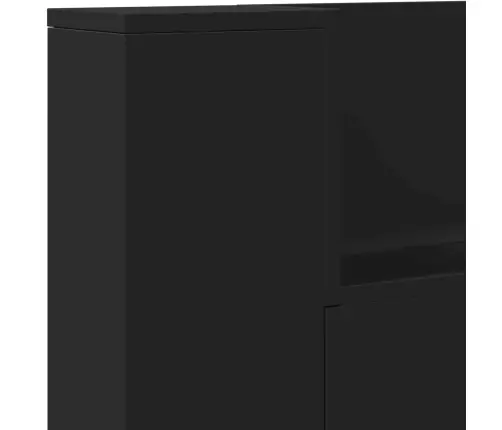 Galvūgalis Juoda 200 X 16,5 X 103,5 Cm Apdirbta Mediena