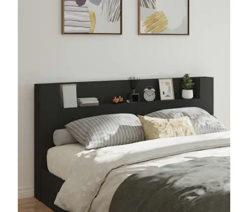 Galvūgalis Juoda 200 X 16,5 X 103,5 Cm Apdirbta Mediena