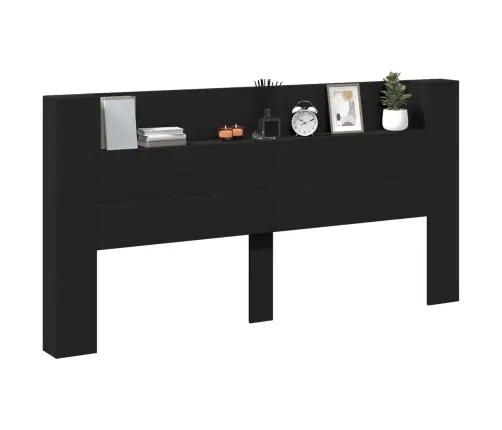 Galvūgalis Juoda 200 X 16,5 X 103,5 Cm Apdirbta Mediena