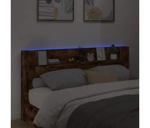 Peats Riiuliga Suitsetatud Tamm 200 X 16,5 X 103,5 Cm Tehispuit