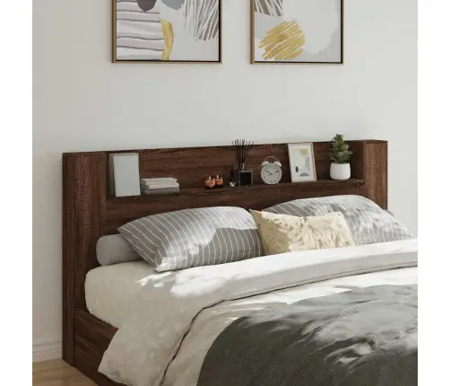 Peats Riiuliga Pruun Tamme 200 X 16,5 X 103,5 Cm Tehispuit