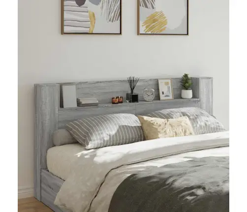 Galvgalis Pelēks Sonoma 200 X 16,5 X 103,5 Cm Inženierijas Koks Vidaxl