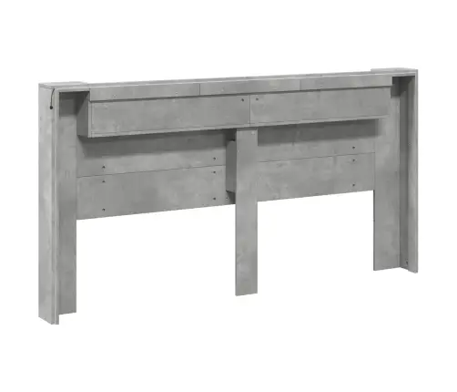 Galvgalis Betona Pelēks 200 X 16,5 X 103,5 Cm Inženierijas Koks Vidaxl