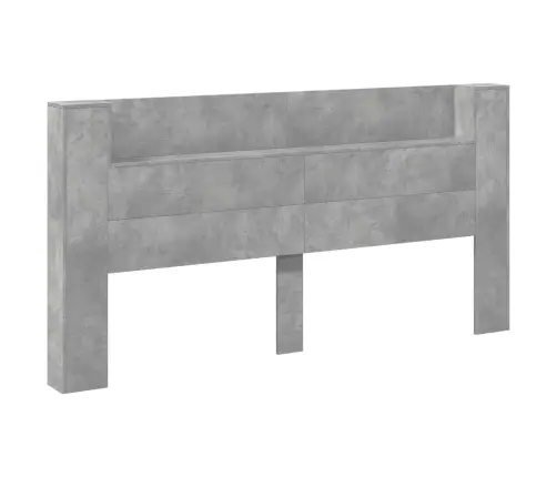 Galvgalis Betona Pelēks 200 X 16,5 X 103,5 Cm Inženierijas Koks Vidaxl