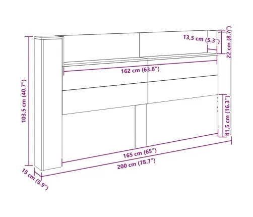 Galvas Dēlis Skapītis Ar Plauktu Vecs Koks 120 X 15 X 103.5 Cm Vidaxl