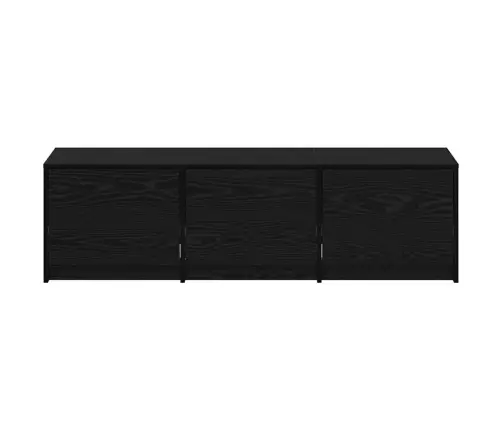 Tv Skapis Ar Led Gaismām Melns Ozolkoks 140 X 34 X 40 Cm Vidaxl