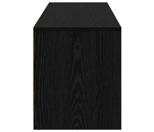 Tv Skapis Ar Led Gaismām Melns Ozolkoks 140 X 34 X 40 Cm Vidaxl