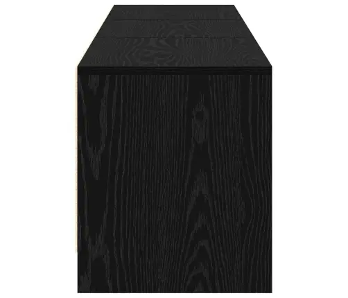 Tv Skapis Ar Led Gaismām Melns Ozolkoks 162 X 34 X 40 Cm Vidaxl