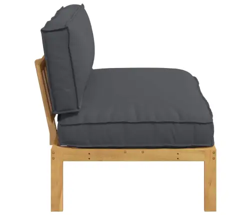 Dīvānu Komplekts Antracīts 120 X 80 X 69 Cm Cietā Akācijas Koks Vidaxl