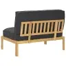 Sofos Komplektas Juoda 120 X 80 X 69 Cm Kietos Akacijos Mediena