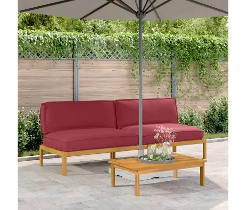 Dīvānu Komplekts Ar Spilvenu Vīna Sarkans 240 X 80 X 69 Cm Vidaxl