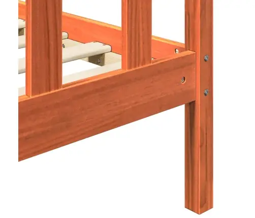 Gultas Rāmis 2 Pcs Vaks Brūns 150 X 200 Cm Ciets Priedes Koks Vidaxl