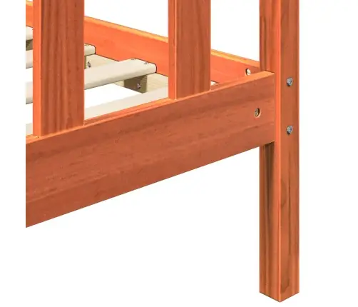 Gultas Rāmis 2 Pcs Vaks Brūns 180 X 200 Cm Ciets Priedes Koks Vidaxl