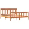 Gultas Rāmis 2 Pcs Vaks Brūns 180 X 200 Cm Ciets Priedes Koks Vidaxl