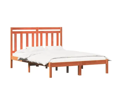 Gultas Rāmis 2 Pcs Vaks Brūns 140 X 190 Cm Ciets Priedes Koks Vidaxl