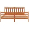 Gultas Rāmis Ar Galvas Klāju 2 Pcs Vaks Brūns 180 X 200 Cm Vidaxl