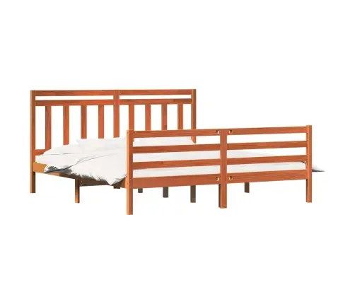 Gultas Rāmis Ar Galvas Klāju 2 Pcs Vaks Brūns 180 X 200 Cm Vidaxl