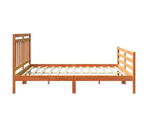 Gultas Rāmis Ar Galvas Klāju 2 Pcs Vaks Brūns 180 X 200 Cm Vidaxl