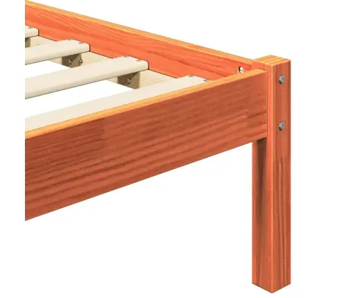 Lovos Rėmas 2 Pcs Vaško Ruda 150 X 200 Cm Kietos Pušies Mediena