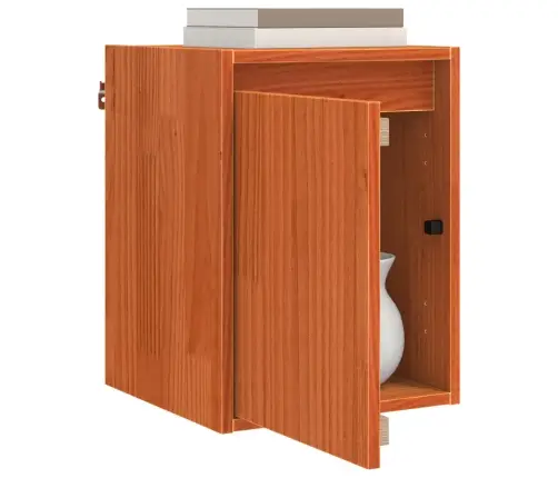 Seinekapp Uksega 2 Pcs Vahapruun 30 X 30 X 40 Cm Tahke Mänd