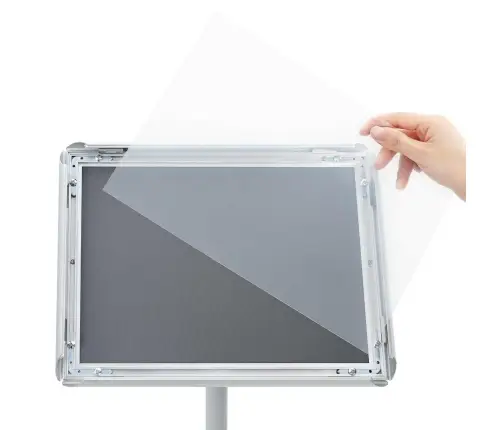 Pjedestaali Plakati Tugi Hõbedane 33 X 33 X 126 Cm Pvc Ja Teras