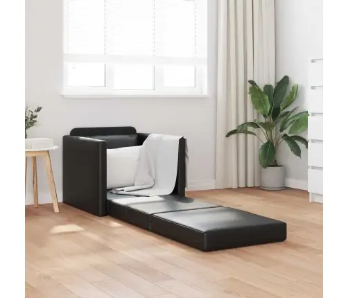 Kokkukantav Diivanvoodi Must 74 X 77 X 81 Cm Pvc