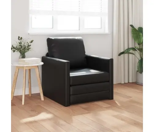 Kokkukantav Diivanvoodi Must 74 X 77 X 81 Cm Pvc