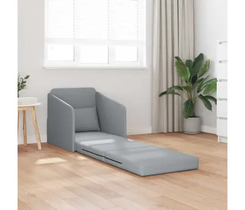 Saliekamais Dīvāns Gultas Gaiši Pelēks 65 X 80 X 83 Cm Audums Vidaxl