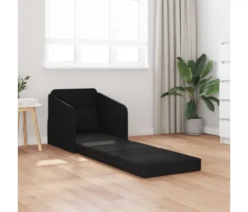 Sulankstomas Sofas-Lova Juoda 65 X 80 X 83 Cm Audinys