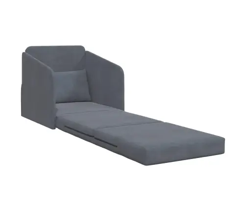 Saliekamais Dīvāns Gultas Tumši Pelēks 65 X 80 X 83 Cm Samts Vidaxl