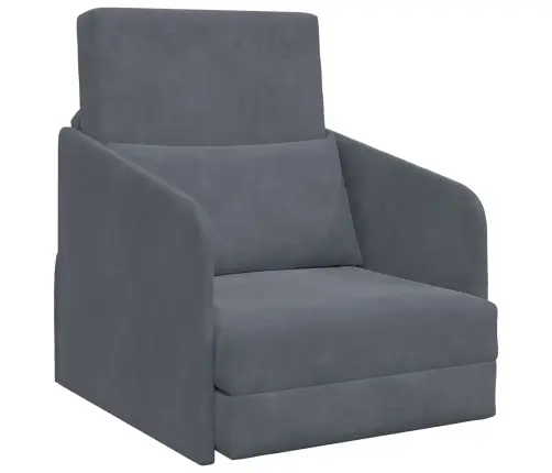 Saliekamais Dīvāns Gultas Tumši Pelēks 65 X 80 X 83 Cm Samts Vidaxl