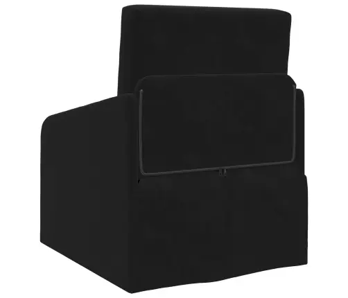 Saliekamais Dīvāns Gultas Melna 65 X 80 X 83 Cm Samts Vidaxl