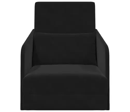 Saliekamais Dīvāns Gultas Melna 65 X 80 X 83 Cm Samts Vidaxl