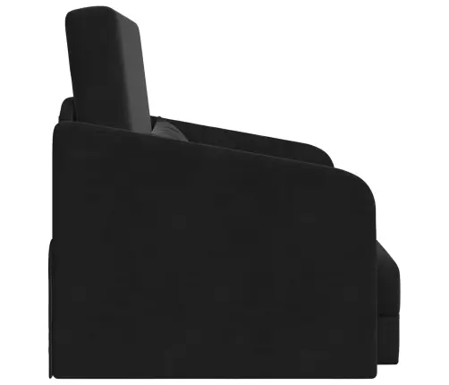 Saliekamais Dīvāns Gultas Melna 65 X 80 X 83 Cm Samts Vidaxl