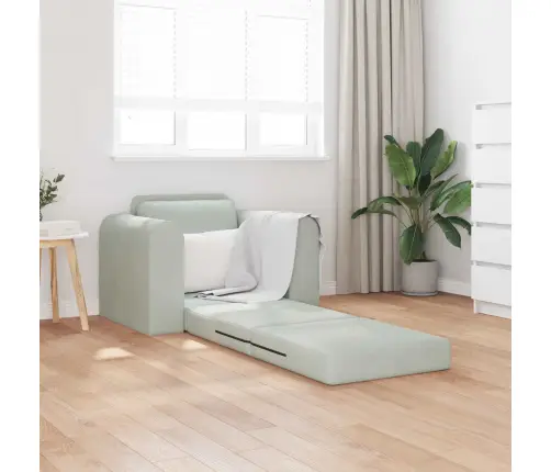 Sulankstomas Sofas-Lova Šviesiai Pilka 98 X 71 X 83 Cm Aksomas