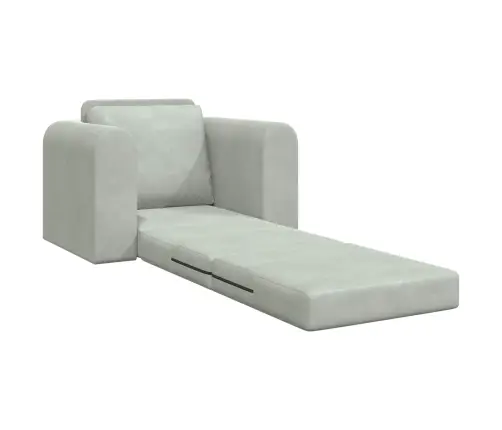 Sulankstomas Sofas-Lova Šviesiai Pilka 98 X 71 X 83 Cm Aksomas
