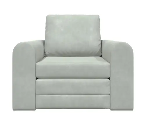 Sulankstomas Sofas-Lova Šviesiai Pilka 98 X 71 X 83 Cm Aksomas