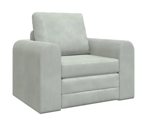 Sulankstomas Sofas-Lova Šviesiai Pilka 98 X 71 X 83 Cm Aksomas