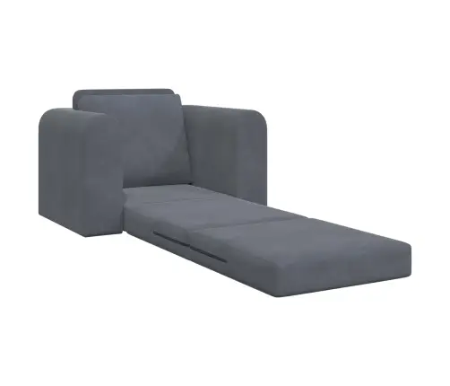 Sulankstomas Sofas-Lova Tamsiai Pilka 98 X 71 X 83 Cm Aksomas