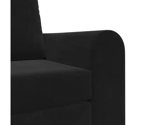 Sulankstomas Sofas-Lova Juoda 98 X 71 X 83 Cm Aksomas