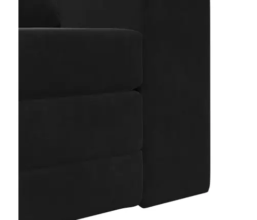 Sulankstomas Sofas-Lova Juoda 98 X 71 X 83 Cm Aksomas