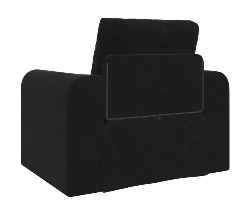 Sulankstomas Sofas-Lova Juoda 98 X 71 X 83 Cm Aksomas