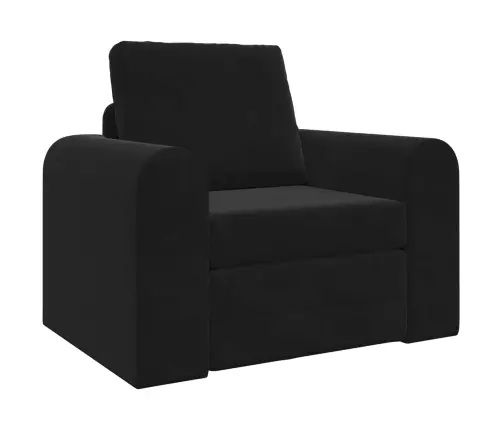 Sulankstomas Sofas-Lova Juoda 98 X 71 X 83 Cm Aksomas