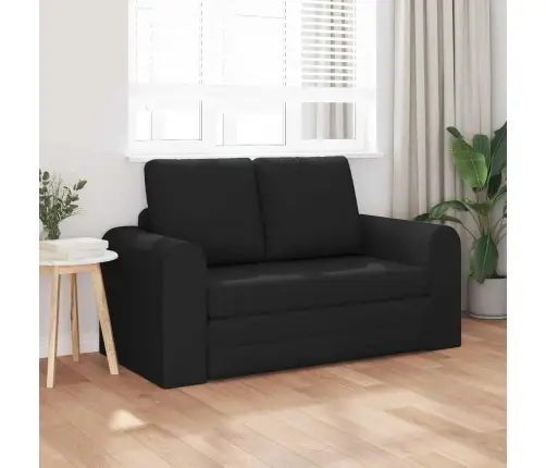 Saliekamais Dīvāns Gultas Melna 148 X 71 X 83 Cm Audums Vidaxl