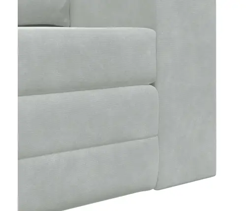 Saliekamais Dīvāns Gultas Gaiši Pelēks 148 X 71 X 83 Cm Samts Vidaxl