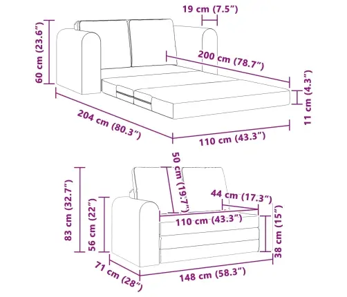 Saliekamais Dīvāns Gultas Melna 148 X 71 X 83 Cm Samts Vidaxl