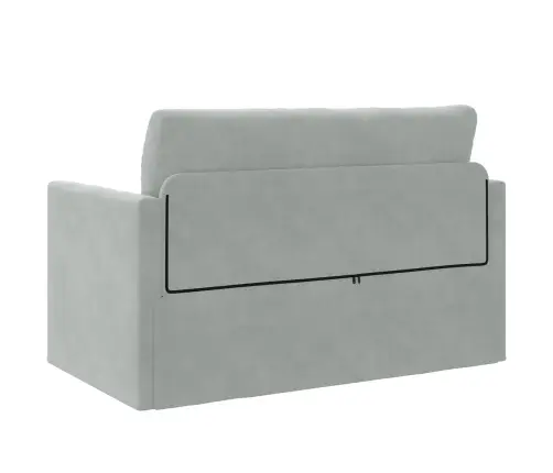 Saliekamais Dīvāns Gultas Gaiši Pelēks 124 X 71 X 78 Cm Samts Vidaxl